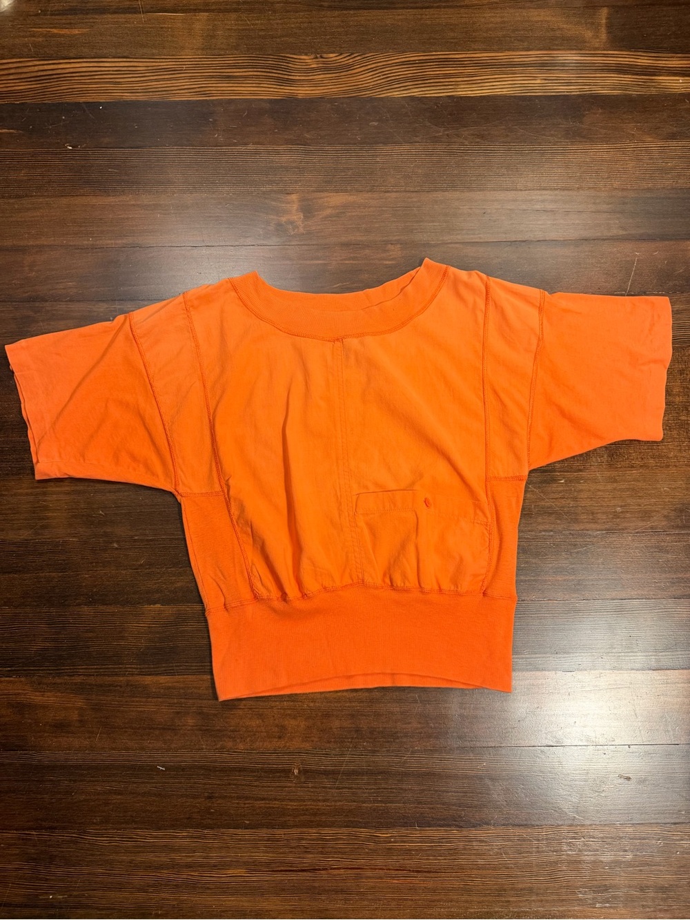 Everwear Dri Wear Orange Dolman Sleeve Cotton Pocket Sweatshirt Top S